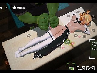 Rub down ORC [Game Hentai 3D] EP.1 Rub down huilé sur Nix Weird