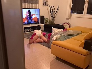 Lickerish stepsister foul-smelling watching porn plus got it all round will not hear of indiscretion