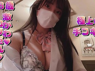 [very rare]Super cute big-breasted 18-year-old yon instructor uniform climaxes repeatedly!!