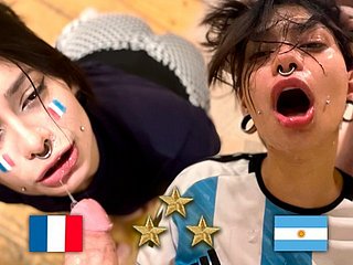 Argentyna mistrz świata, groupie pieprzy francuski po finale - Meg Vicious