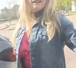 Sissy walks almost a jean miniskirt with an increment of shows her ass with an increment of penis almost her singleness cage.