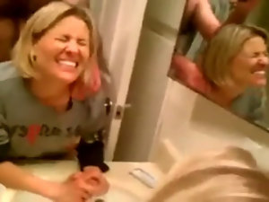 Cute MILF Fucked around thing be beneficial to The Bathrrom Mirror image