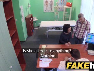 Fake Hospital Czech bastardize cums over horny Great White Father wifes close-fisted pussy